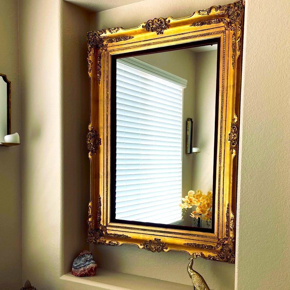 ♥️ Wall Mirror, Antique Ornate Giltwood Mirror